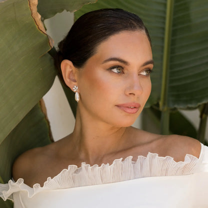 Pendientes Perlesia Plata Shine Perla