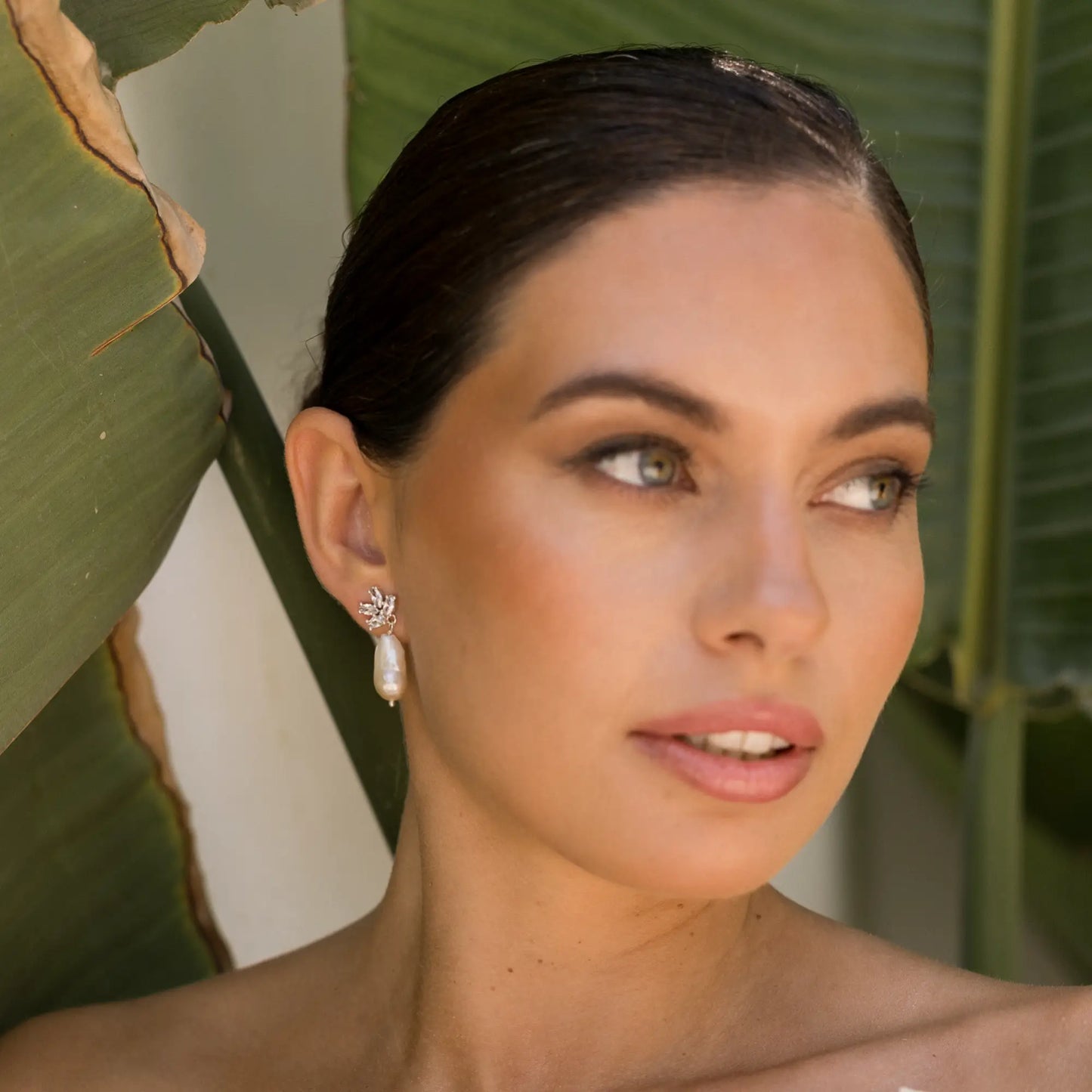 Pendientes Perlesia Plata Shine Perla
