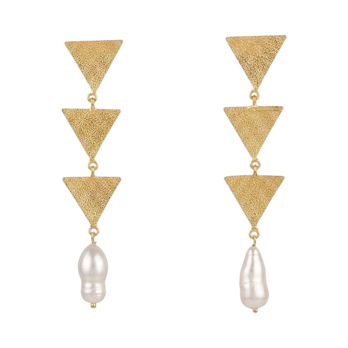 Pendientes Piramis Perla