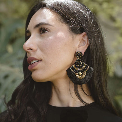 Pendientes Sindri Étnico Negro