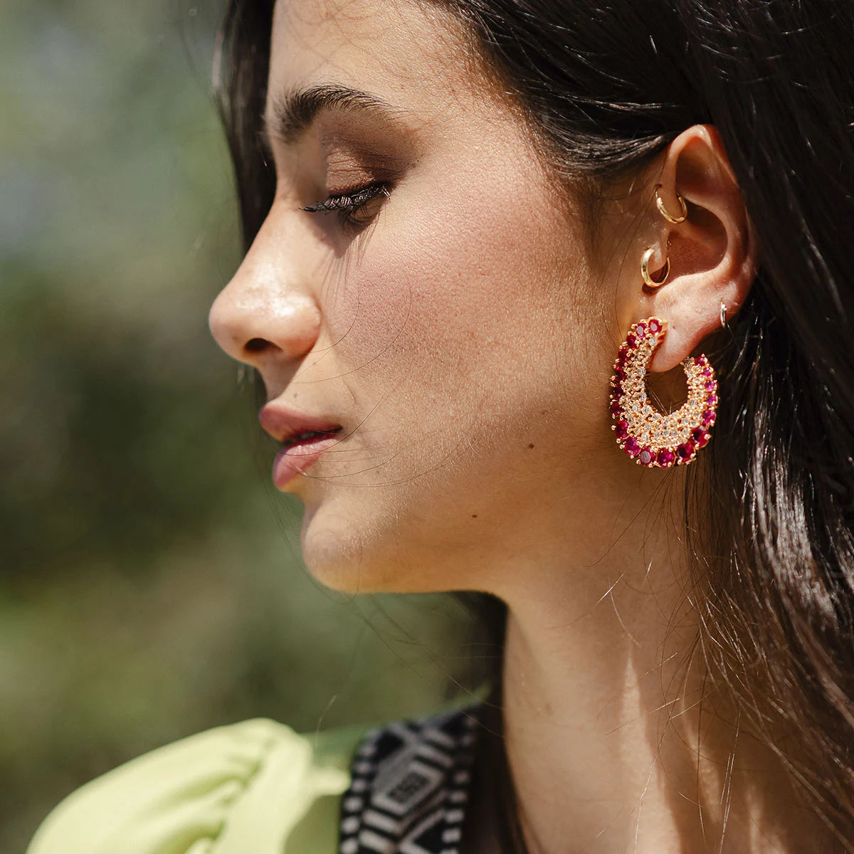 Pendientes Sunshine Fucsia