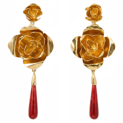 Red Flamingo Sigh Earrings