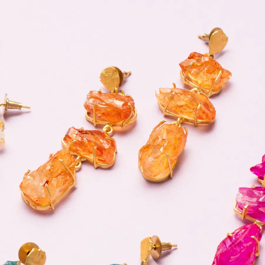 Pendientes Terral Rough Naranja