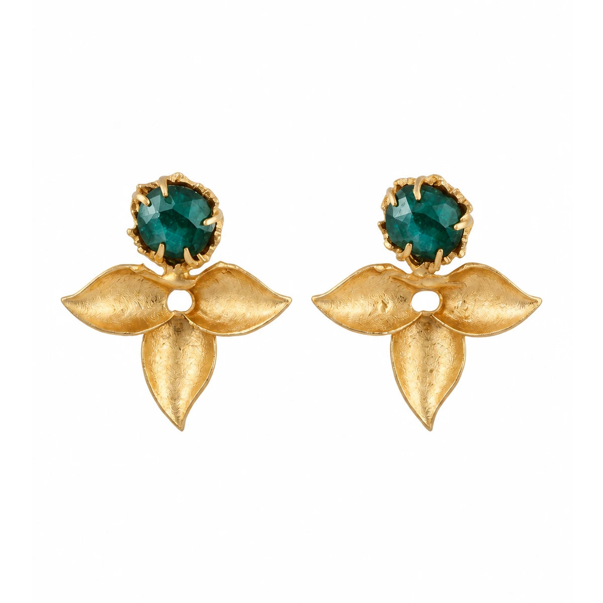 Pendientes Trifolia Verde