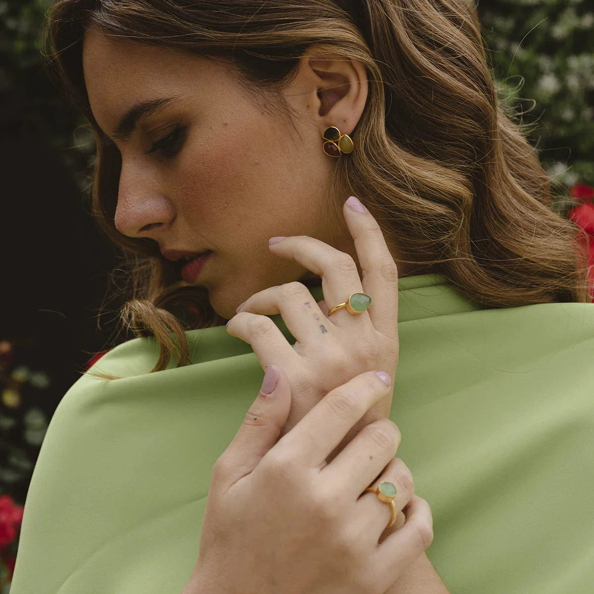Anillo Polak Verde claro
