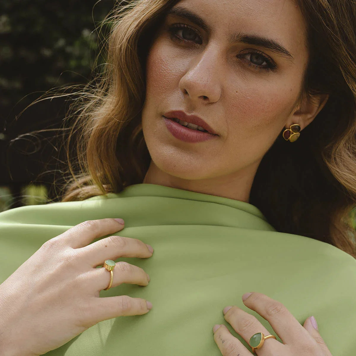 Anillo Polak Verde claro