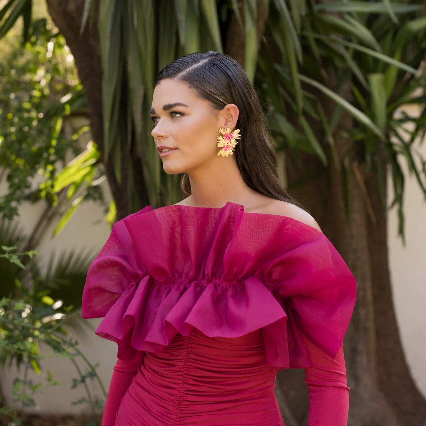 Pendientes Virelia Fucsia