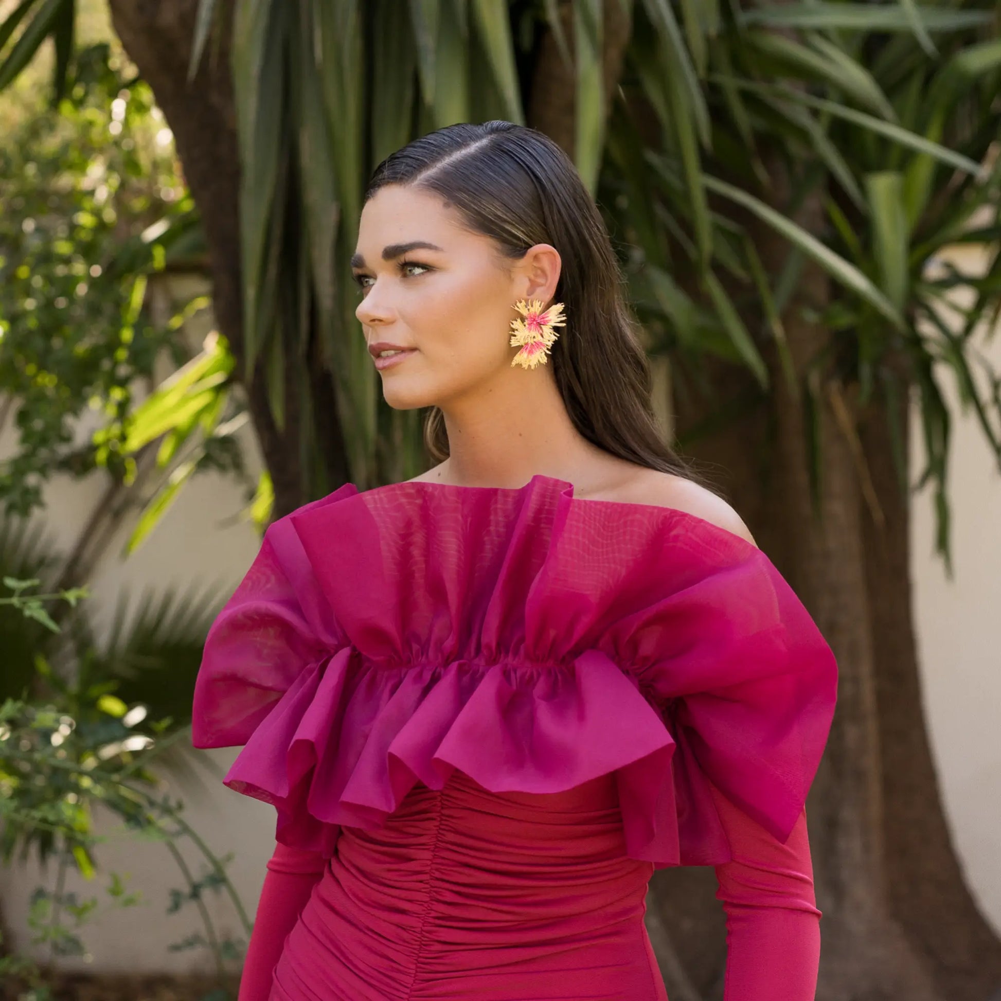 Pendientes Virelia Fucsia