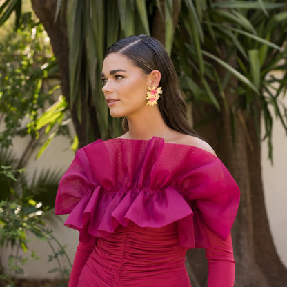 Pendientes Virelia Fucsia