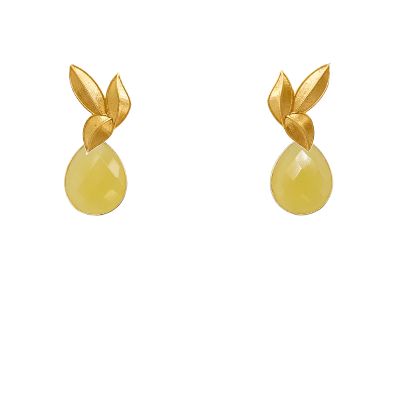 Set Matrix Pendientes Desmontables Laguén y Tear Amarillo Mostaza