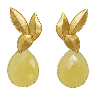 Set Matrix Pendientes Desmontables Laguén y Tear Amarillo Mostaza
