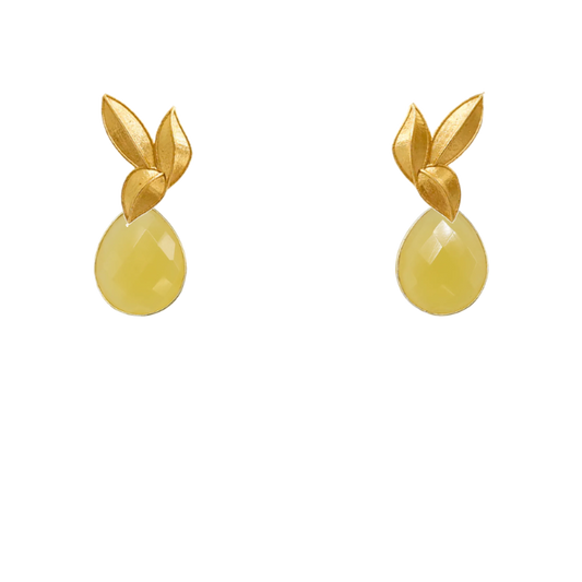 Set Matrix Pendientes Desmontables Laguén y Tear Amarillo Mostaza