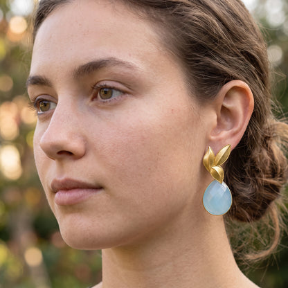 Set Matrix Pendientes Desmontables Laguén y Tear Azul Agua