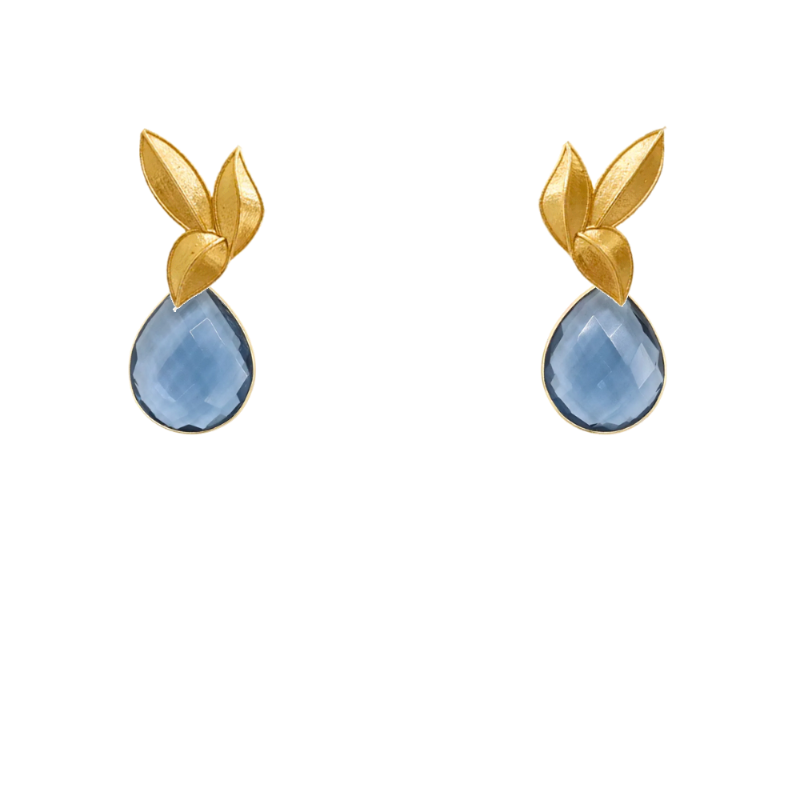 Set Matrix Pendientes Desmontables Laguén y Tear Azul Mystic Cristal