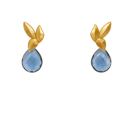 Set Matrix Pendientes Desmontables Laguén y Tear Azul Mystic Cristal