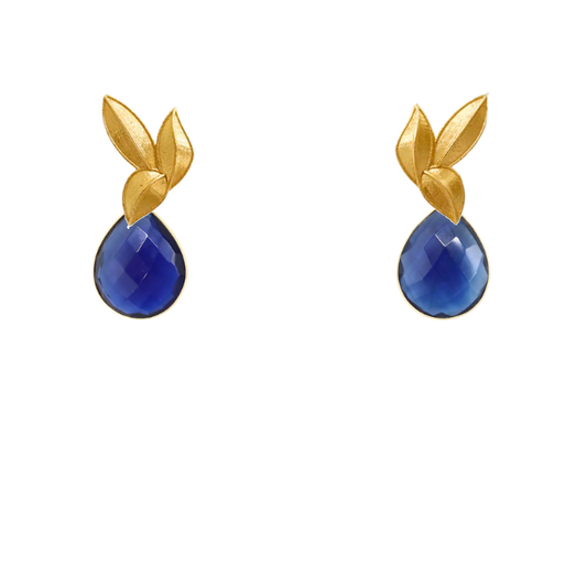 Set Matrix Pendientes Desmontables Laguén y Tear Azul Oscuro