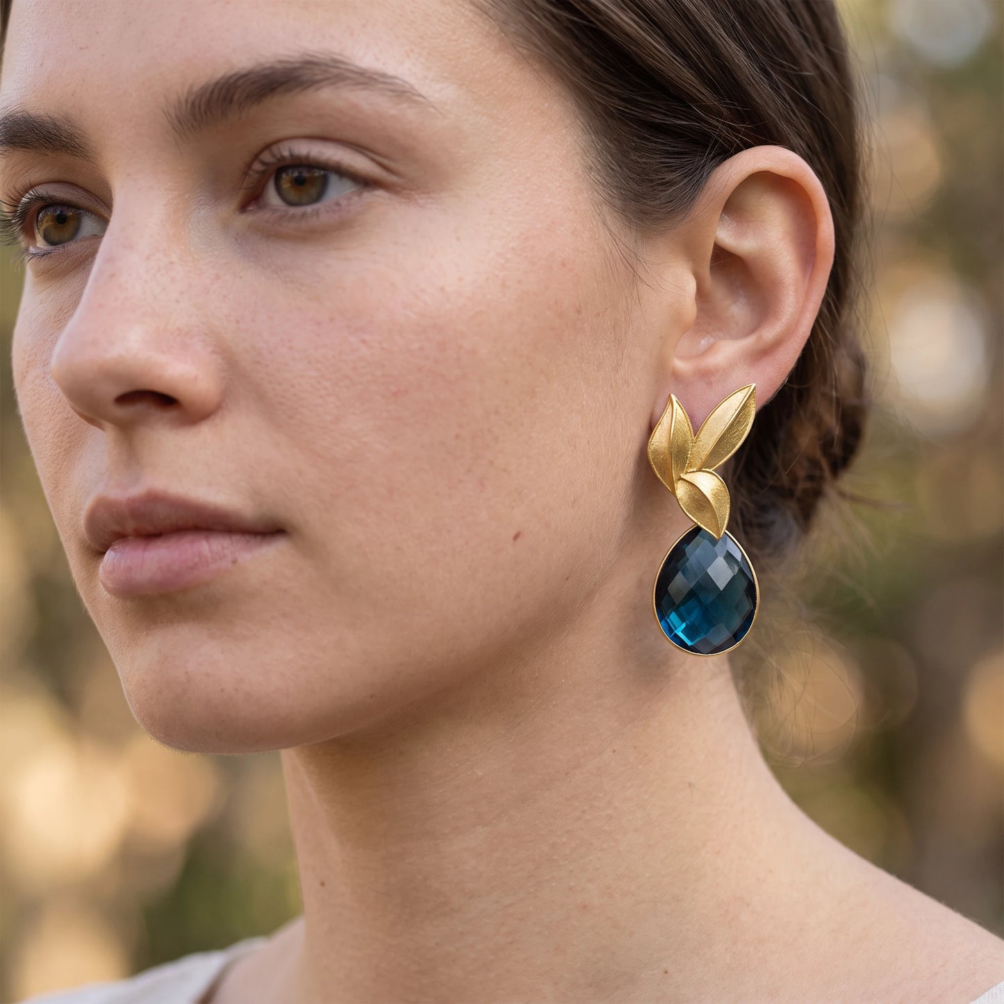 Set Matrix Pendientes Desmontables Laguén y Tear Azul Petróleo