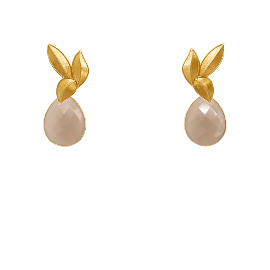 Set Matrix Pendientes Desmontables Laguén y Tear Beige