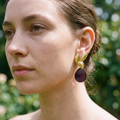 Set Matrix Pendientes Desmontables Laguén y Tear Morado