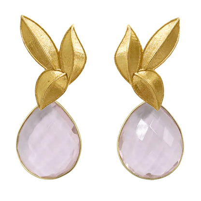 Set Matrix Pendientes Desmontables Laguén y Tear Rosa Claro Cristal