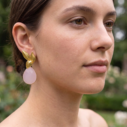 Set Matrix Pendientes Desmontables Laguén y Tear Rosa