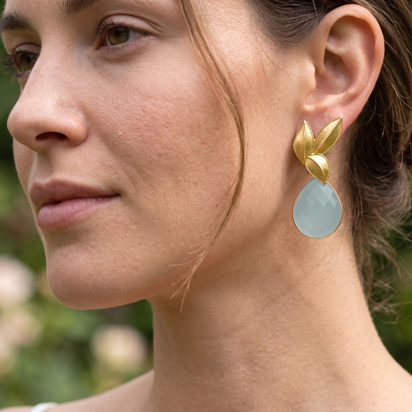Set Matrix Pendientes Desmontables Laguén y Tear Verde Agua