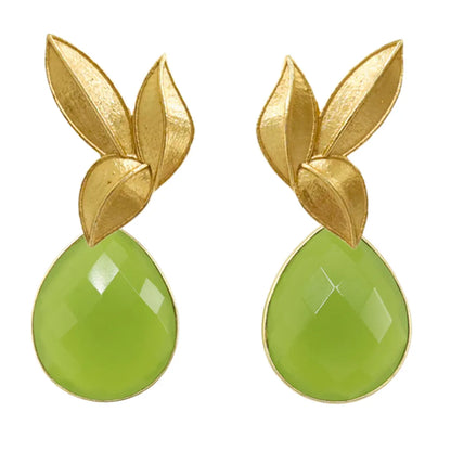 Set Matrix Pendientes Desmontables Laguén y Tear Verde Lima Pistacho