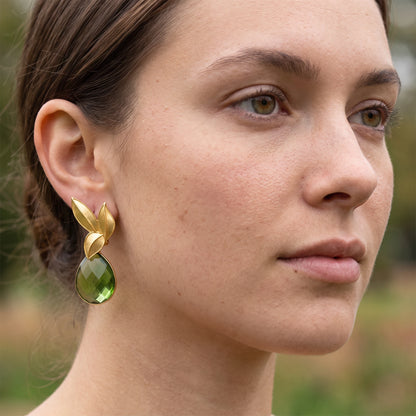 Set Matrix Pendientes Desmontables Laguén y Tear Verde Oliva