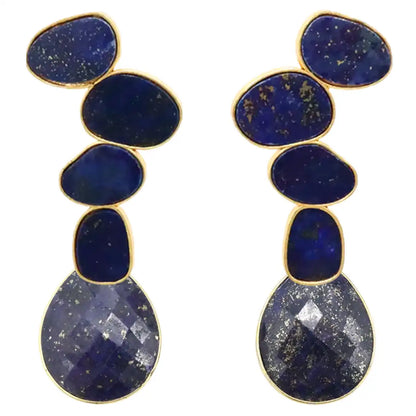 Set Matrix Pendientes Genís Big y Tear Azul Lapislazuli