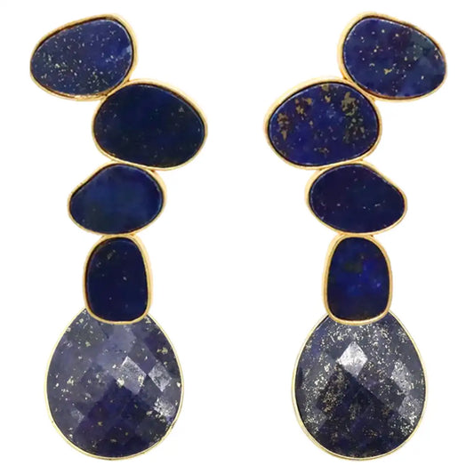 Set Matrix Pendientes Genís Big y Tear Azul Lapislazuli