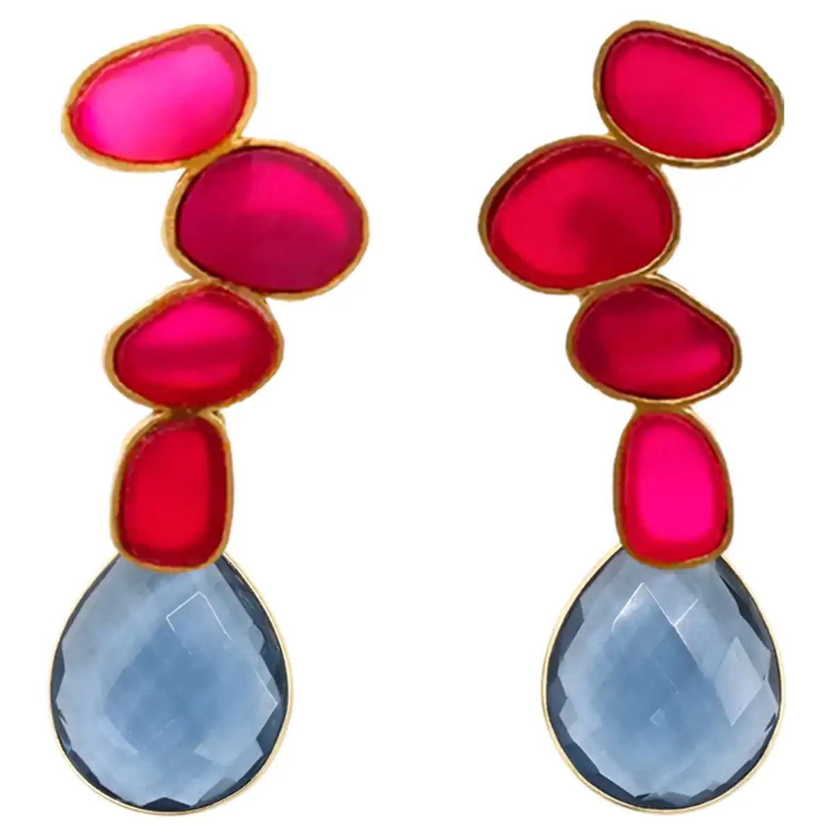 Set Matrix Pendientes Genís Small y Tear Fucsia y Lila