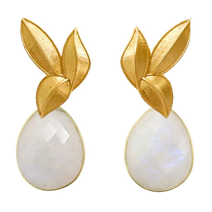 Matrix Set Earrings Laguén and Tear Moonstone