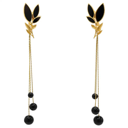 Set Matrix Pendientes Leaves y  Balls Negro