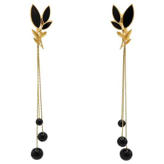 Set Matrix Pendientes Leaves y  Balls Negro