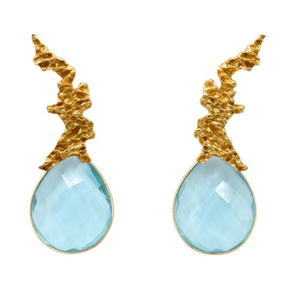 Matrix Set Earrings Oslin and Tear Aqua Blue