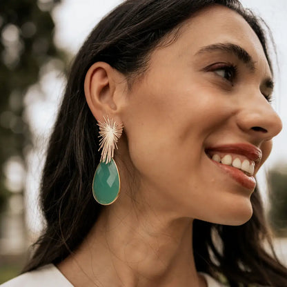 Matrix Set Sancén and Elix XL Green Earrings