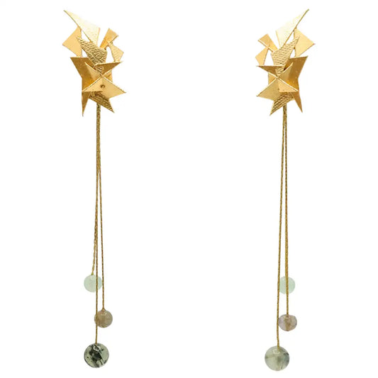 Set Matrix Pendientes Sarén y Balls Verde agua y Gris