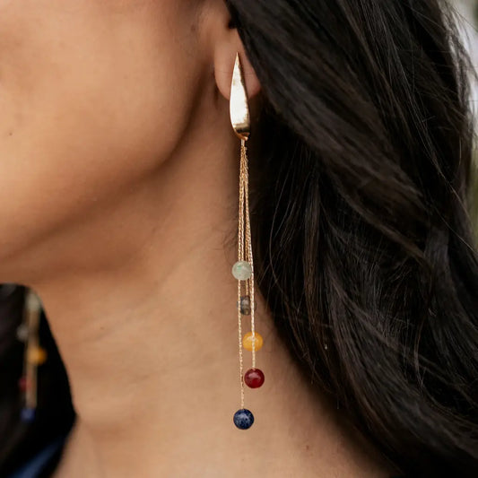 Matrix Set Zaden Earrings and Multi Balls Multicolor