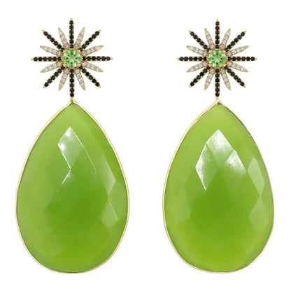 Set Pendientes Estrella Polaris y Elix XL Verde