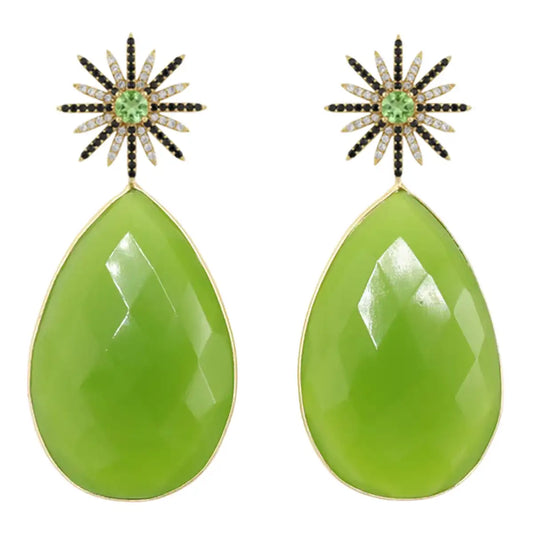 Set Pendientes Estrella Polaris y Elix XL Verde