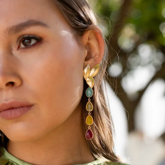 Set Matrix Pendientes Laguén y Arix Agua, Amarillos y Rubí