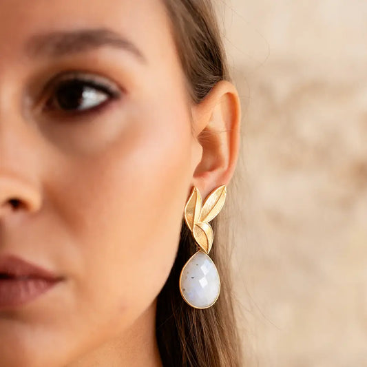 Set Matrix Pendientes Laguén y Tear Piedra Lunar