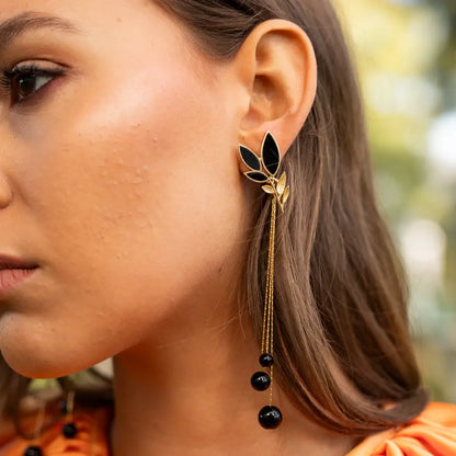 Set Matrix Pendientes Leaves y  Balls Negro