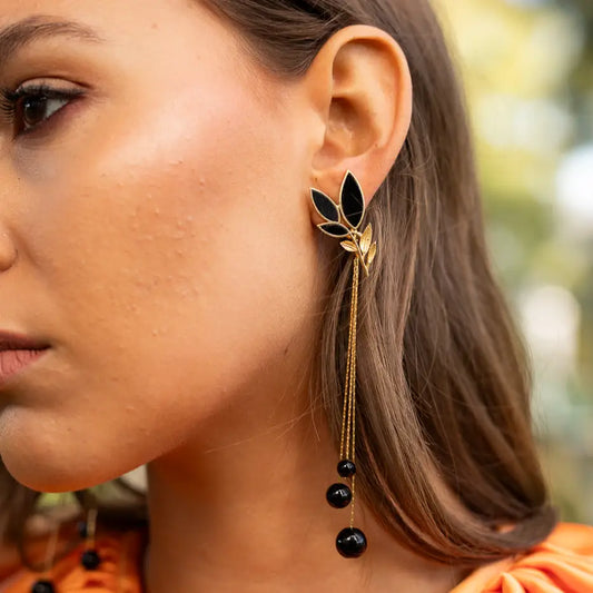 Set Matrix Pendientes Leaves y  Balls Negro