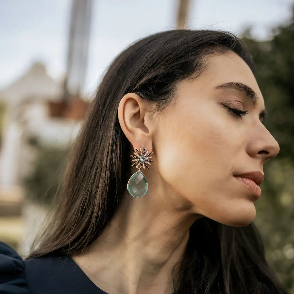 Matrix Down Tear Azul turquesa cristal