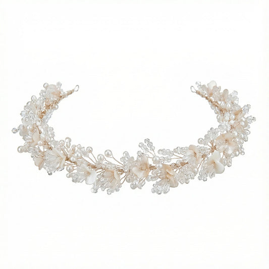 Tocado Azahar Perlas