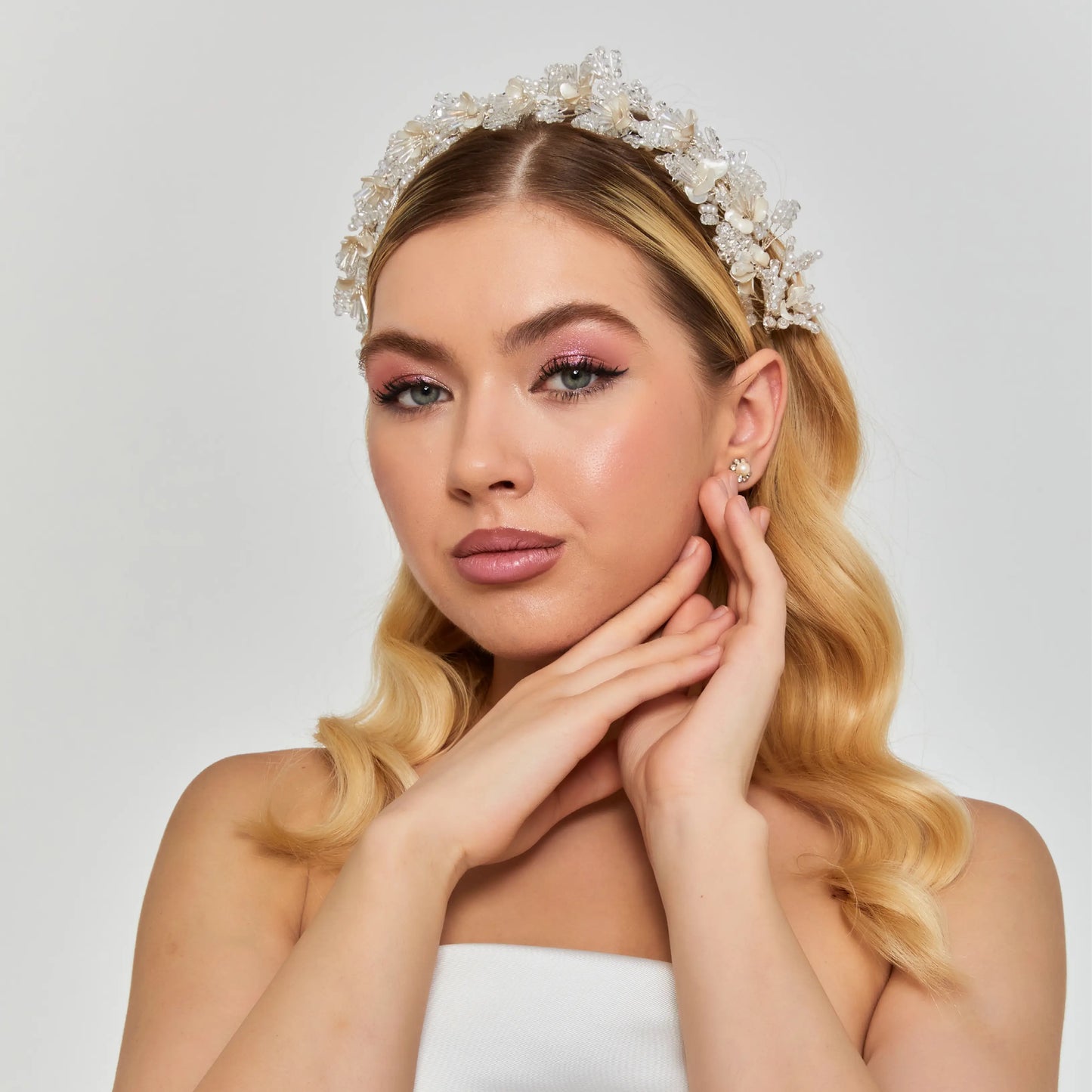 Tocado Azahar Perlas