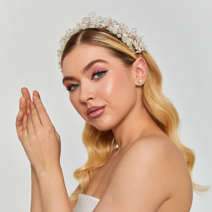 Tocado Azahar Perlas