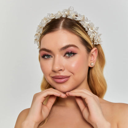 Tocado Azahar Perlas