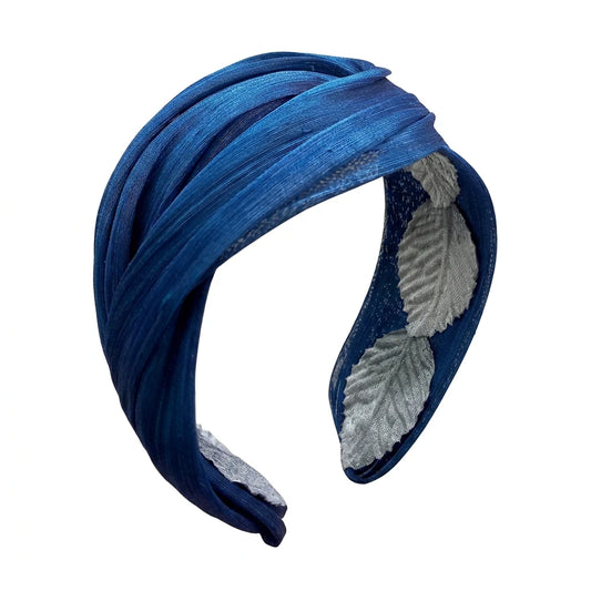 Tocado Diadema Bina Azul pavo